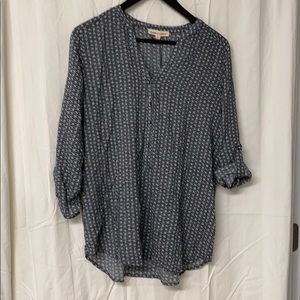 Grand & Greene V-Neck Button-Up Blouse
